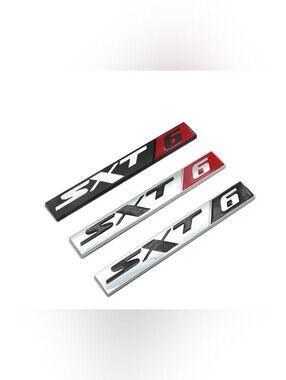 New SXT6 Emblem Badge Adhesive Back Or With Grille Mounting Hardware